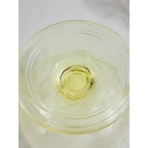 Hazel Atlas Sherbet Glasses Cloverleaf Yellow Footed 30s Depression Glass 3 1/4" - Picture 11 of 13